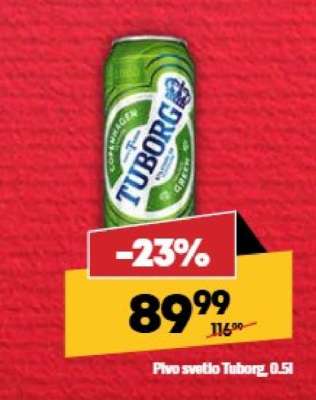 Pivo svetlo Tuborg 0,5l