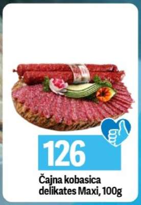 Čajna kobasica delikates Maxi 100g