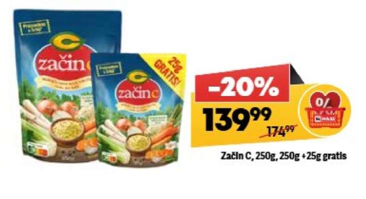 Začin C, 250g/250g+25g gratis