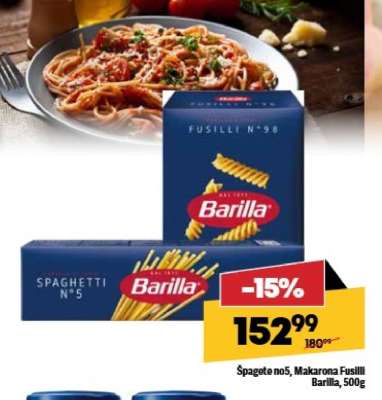 Špagete no5, Makarona Fusilli Barilla, 500g