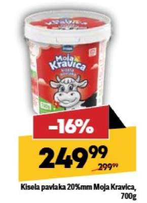 Kisela pavlaka 20% mm Moja Kravica 700g