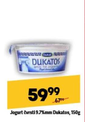 Jogurt čvrsti 9.7 mm Dukatos 150g