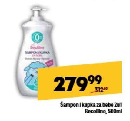 Šampon i kupka za bebe 2u1 Becollino 500ml
