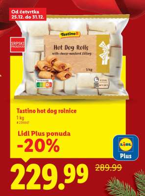 Tastino Hot dog rolnice