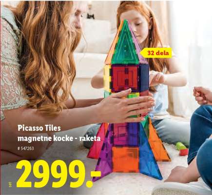 Picasso Tiles magnetne kocke - raketa