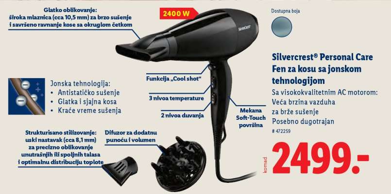 Silvercrest® Personal Care Fen za kosu