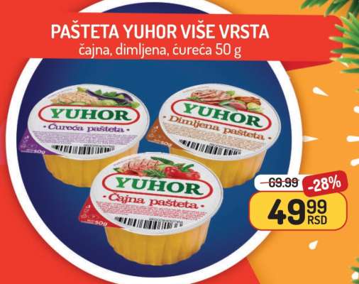 Pašteta Yuhor više vrsta
