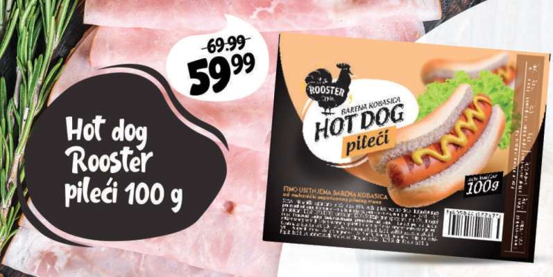 Hot dog Rooster pílčí 100 g