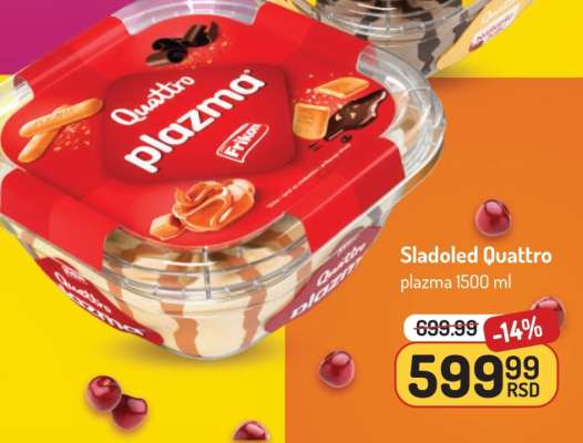 Sladoled Quattro plazma 1500 ml