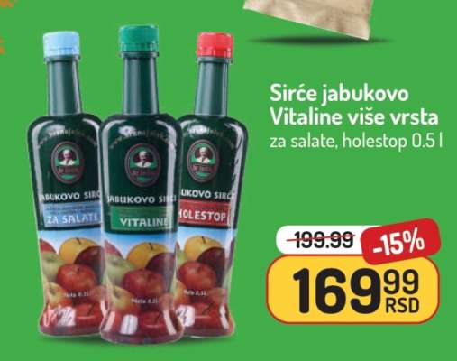 Sirće jabukovo Vitaline više vrsta