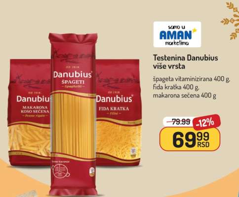 Testenina Danubius više vrsta