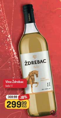 Vino Ždrebac Belo, 1l