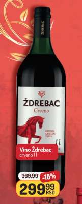 Vino Ždrebac crveno 1l