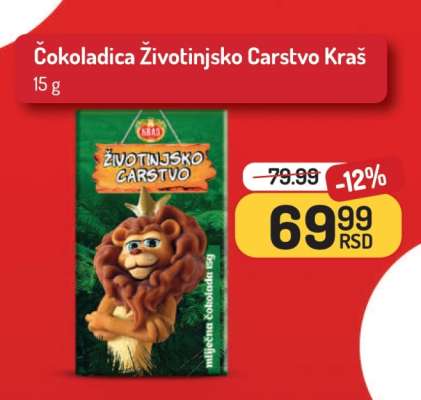 Čokoladica Životinjsko Carstvo Kraš