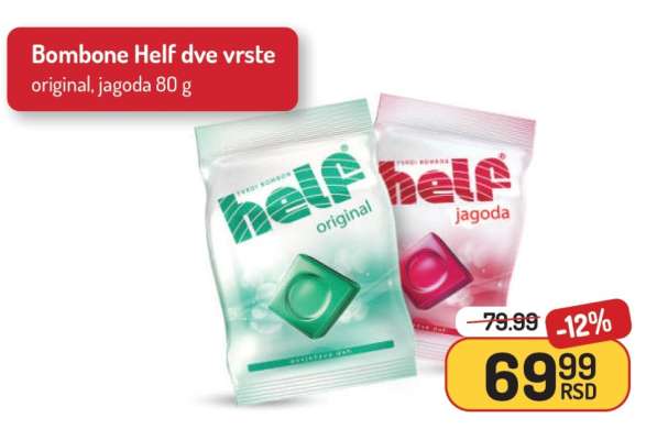 Bombone Helf dve vrste
