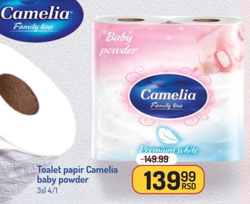 Toalet papir Camelia baby powder