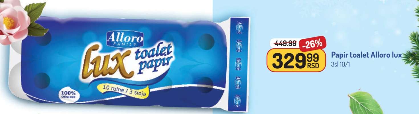 Papir toalet Alloro lux