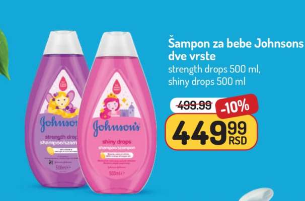 Šampon za bebe Johnsons dve vrste