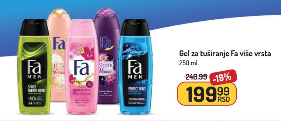 Gel za tuširanje Fa više vrsta