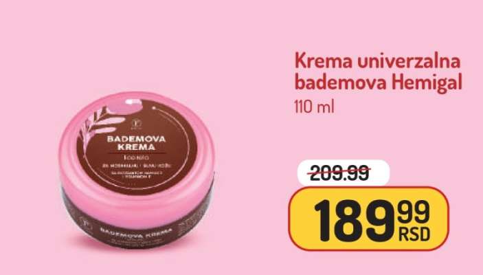 Krema univerzalna bademova Hemigal