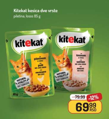 Kitekat kesica dve vrste