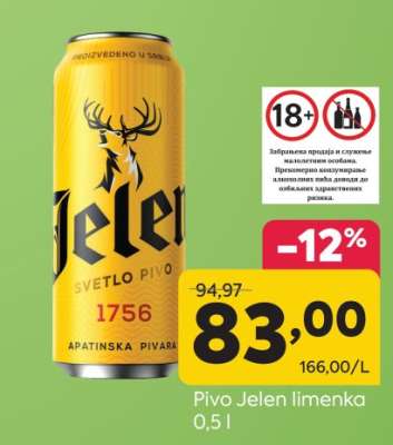 Pivo Jelen limenka