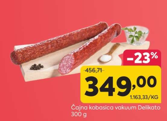 Čajna kobasica vakuum Delikato