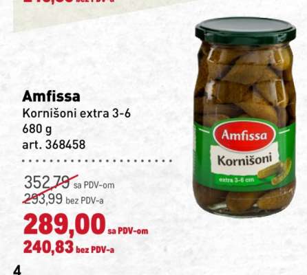 Amfissa Kornišoni extra 3-6