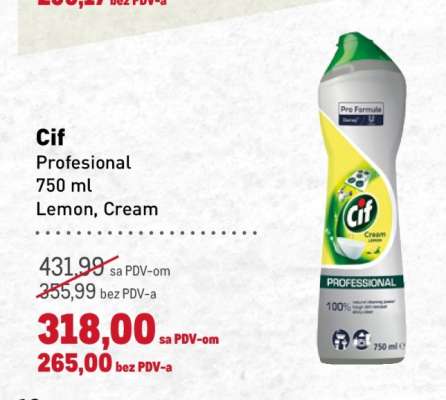Cif Profesional Lemon, Cream
