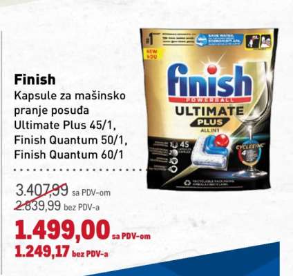 Finish Kapsule za mašinsko pranje posuda