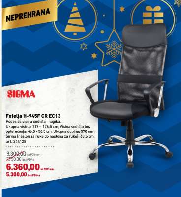 Fotelja H-945F CR EC13