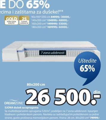 SJONA dušek sa oprugama