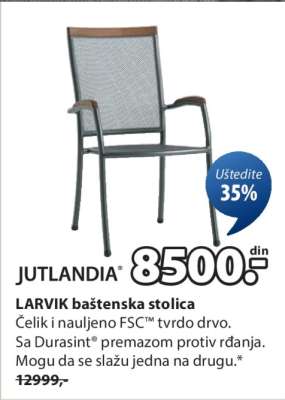 JUTLANDIA LARVIK baštenska stolica