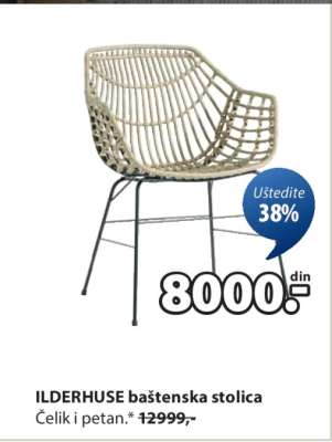 ILDERHUSE baštenska stolica