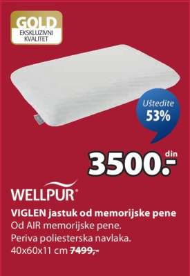 VIGLEN jastuk od memorijske pene