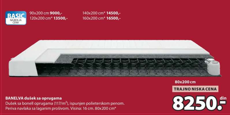 BANELVA dušek sa oprugama
