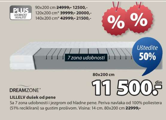 DREAMZONE Lillev Dušek od Pene