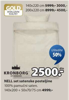 NELL SET SATENSKE POSTELJINE