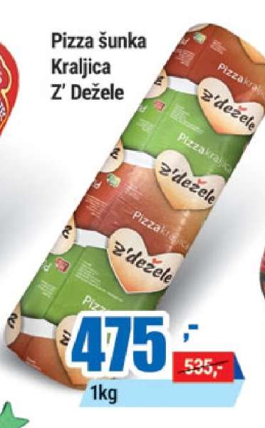 Pizza šunka Kraljica Z' Dežele