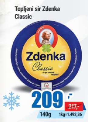 Topljeni sir Zdenka Classic