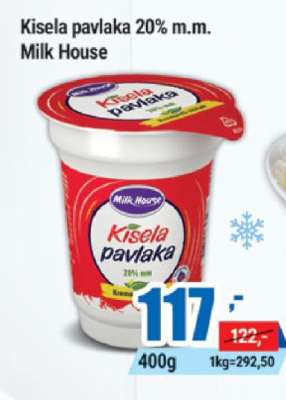 Kisela pavlaka 20% m.m. Milk House