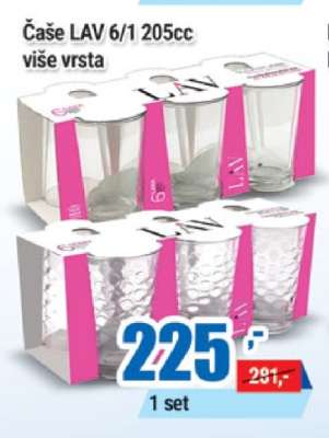 Čaše LAV 6/1 205cc
