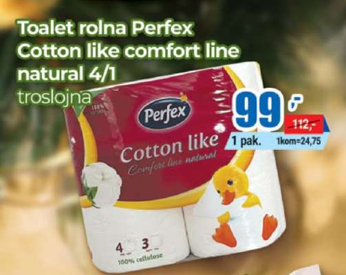Toalet rolna Perfex Cotton like comfort line natural 4/1
