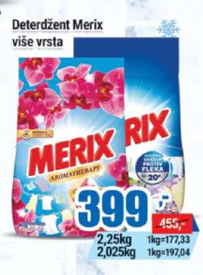 Deterdžent Merix više vrsta