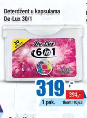 Deterdžent u kapsulama De-Lux 30/1
