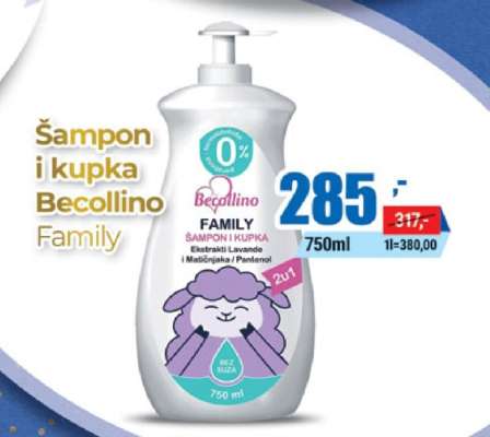 Šampon i kupka Becollino Family