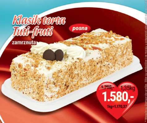 Klasik torta Tuti-fruti