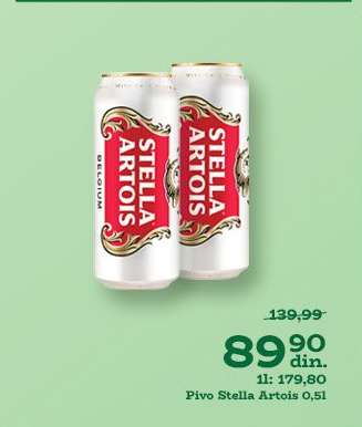 Pivo Stella Artois 0.5l