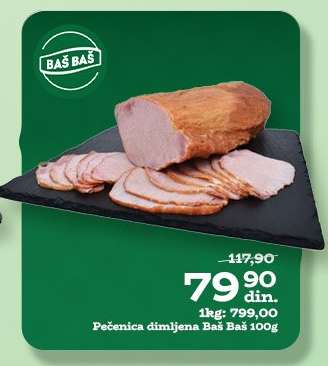 Pečenica dimljena Baš Baš 100g