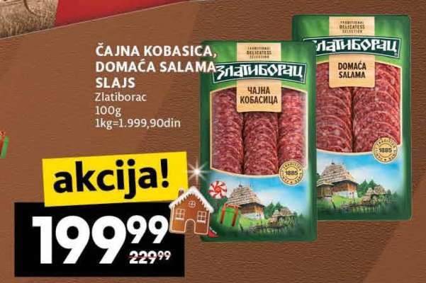 ČAJNA KOBASICA, DOMAĆA SALAMA SLAJS
